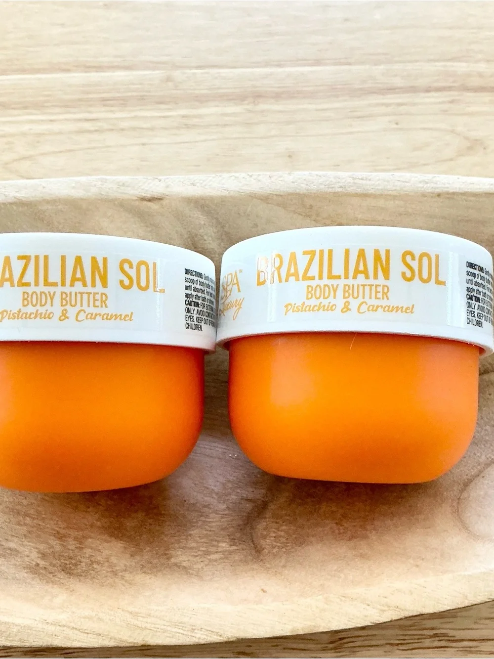 🆕 Spa Luxury Brazilian Sol Body Butter w Pistachio and Carmel- 2 Jars